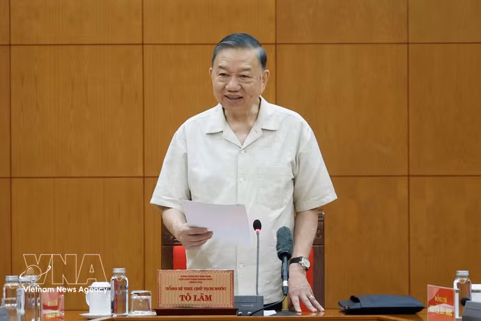 越共中央总书记、国家主席苏林：创新基础设施规划和发展组织工作。图自越通社