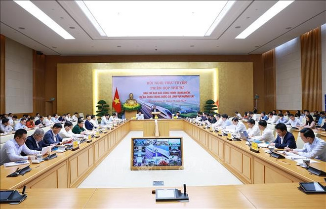 会议现场。图自越通社 linh-vuc-duong-sat.jpg