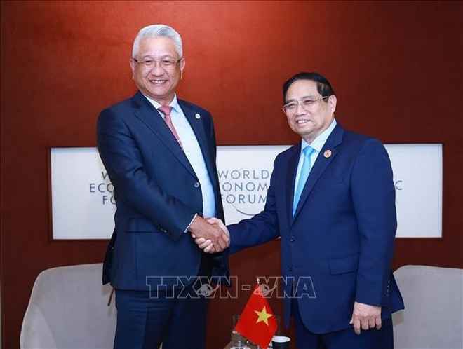 范明政总理会见富士康工业互联网股份有限公司董事长、总经理郑弘孟。图自越通社 3.jpg