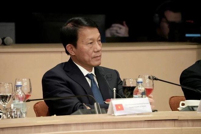 公安部部长梁三光出席安全事务高级代表国际会议。图自越通社 dai-tuong-luong-tam-quang-1.jpg