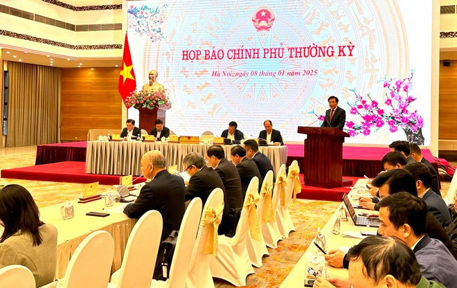 府办公厅主任陈文山在新闻发布会上发表讲话。图自Vietnam+ img-8304.jpg