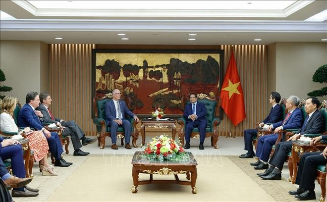 会见场景。图自越通社 uuidaa130761-a7b5-48ab-b978-f0d0d093cabccode001library1type1mode1loctruecaptrue.jpg