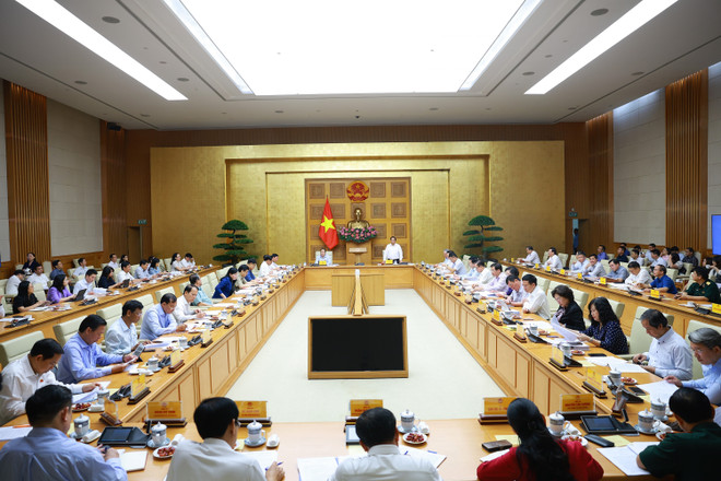 会议现场。图自越通社 vna-potal-hoi-nghi-ban-thuong-vu-dang-uy-chinh-phu-va-ban-thuong-vu-dang-uy-quoc-hoi-8341142-1.jpg