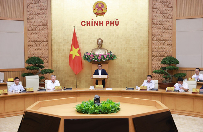 会议现场。图自越通社 vna-potal-thu-tuong-chu-tri-phien-hop-chinh-phu-chuyen-de-ve-xay-dung-phap-luat-thang-9-nam-2025-8262135.jpg
