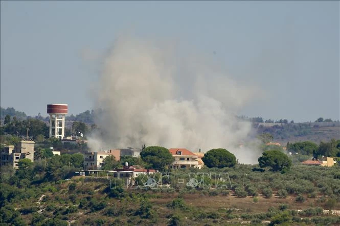 以色列国防军（IDF）对黎巴嫩首都贝鲁特进行空袭。图自越通社