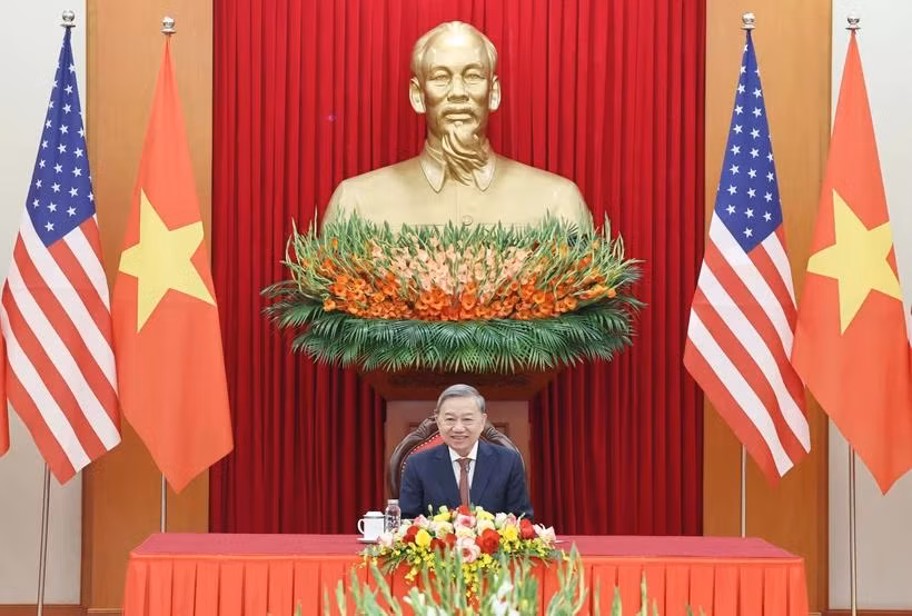 越共中央总书记苏林。图自越通社
