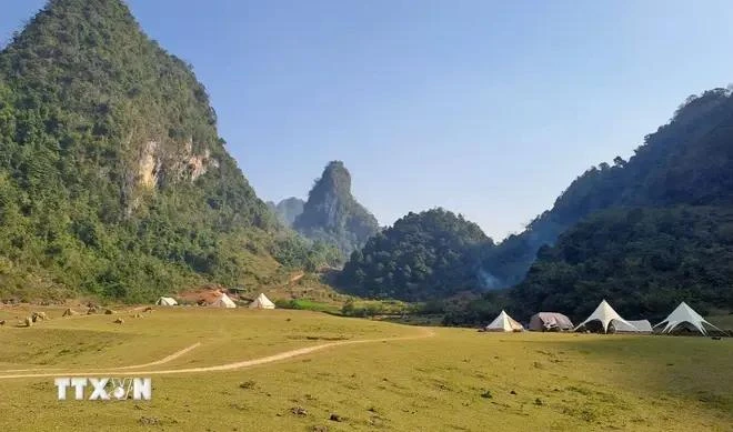 弘扬高平山水UNESCO全球地质公园的价值。图自越通社