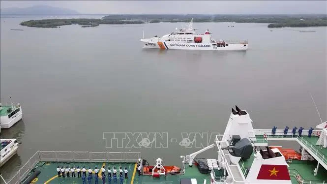 欢送仪式场景。图自越通社