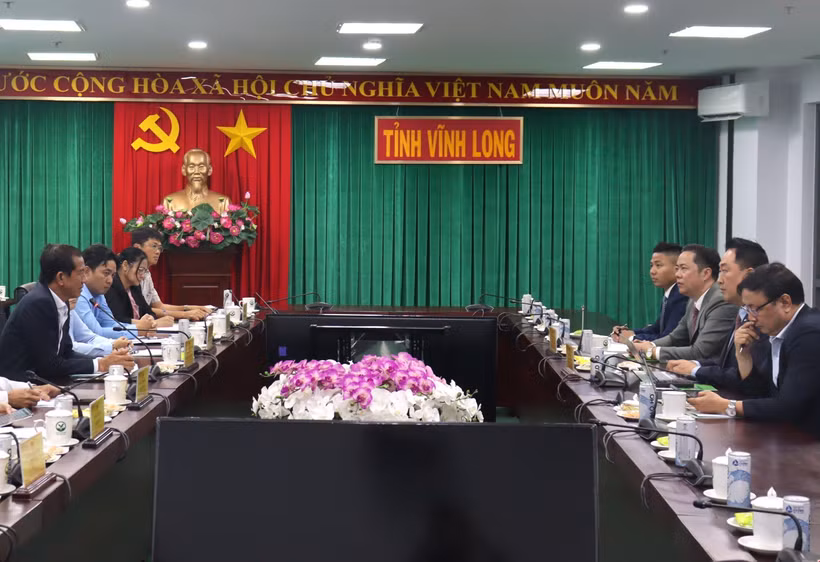 会谈场景。图自越通社