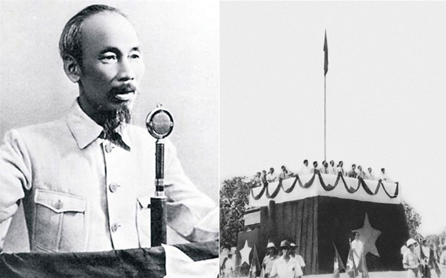 胡志明主席宣读《独立宣言》,宣告越南民主共和国诞生。资料图 bac-ho-doc-tuyen-ngon.jpg