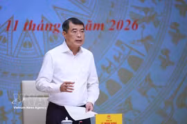 黎明兴总理在会议上发表讲话。图自越通社