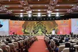 政府常务副总理张和平发表讲话。图自越通社