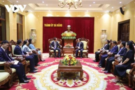 岘港市委书记阮文广会见中国驻越南大使何炜。图自VOV