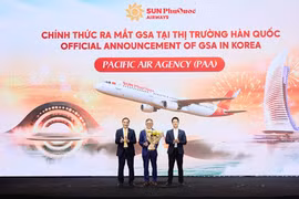 太阳富国航空公司宣布正式委任太平洋航空代理为韩国市场总销售代理。图自越通社