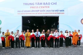 2025年联合国卫塞节新闻中心剪彩揭幕。图自越通社