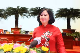 越南祖国阵线中央委员会主席裴氏明怀。图自越通社