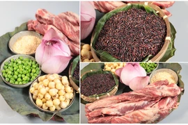 “荷叶糙米饭”的原料。图自越南画报