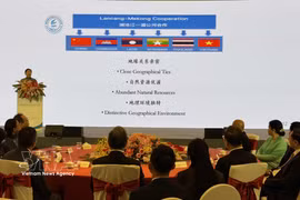 澜湄合作首次领导人会议十周年招待会。图自越通社