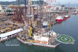 越南自升式钻井平台PV Drilling VIII。图自越通社