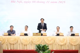 政府办公主任陈文山主持发布会。图自越通社