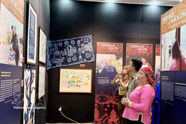 “在云端播绿”展览在河内市李常杰街36号越南妇女博物馆开幕。图自越通社