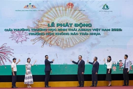 2025年东盟生态学校奖在河内正式启动。图自越通社