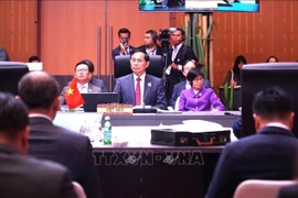 越南副总理兼外交部长裴青山出席第58届东盟外长会议（AMM-58）全体会议。图自越通社