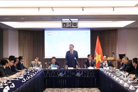 会见现场。图自越通社