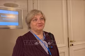 记者伊莲娜·尼库丽娜（Elena Nikulina）。图自越通社