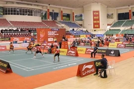 近300名选手参加宁平省国际羽毛球比赛 。图自越通社