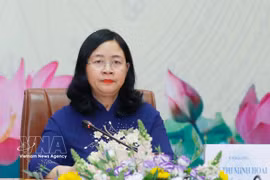 越共中央政治局委员、中央书记处书记、越南祖国阵线中央委员会主席裴氏明怀。图自越通社