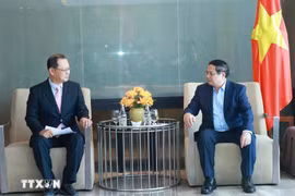 范明政总理会见晓星（越南）有限责任公司领导人。图自越通社