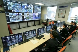 内排国际机场口岸海关分局T2航站楼运营监控指挥中心。图自越通社