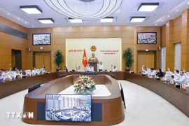 越南国会常务委员会开会。图自越通社