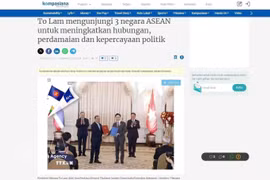 印尼媒体高度评价苏林东盟三国之行。图自越通社