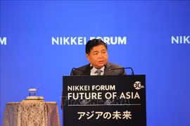 越南政府副总理阮志勇在日本东京出席第30届亚洲未来会议并发表重要讲话。图自越通社