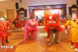 老挝越裔总会首次在老挝首都万象举办了乙巳年春节庆祝活动。图自越通社