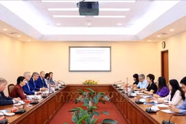 会见现场。图自越通社