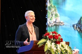 挪威驻越南大使希尔德·索尔巴肯。图自越通社