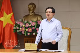 胡国勇副总理发表讲话。图自越通社