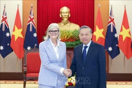 越共中央总书记苏林会见澳大利亚总督萨曼莎·莫斯廷