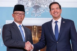 印尼外交部长苏吉约诺（Sugiono）与美国外交部长马尔科·鲁比奥（Marco Rubio）。图自Getty