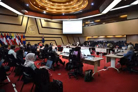 会议场景。图自越通社