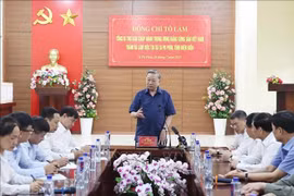 苏林总书记发表讲话。图自越通社