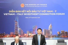 越南财政部长阮文胜在论坛上发表讲话。图自MOF
