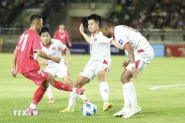 越南队客场2-0力克老挝 关键三分巩固出线希望。图自越通社