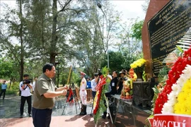 政府总理范明政上香缅怀英烈。图自越通社