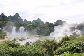  板约（越南）—德天（中国）瀑布景区。图自越通社