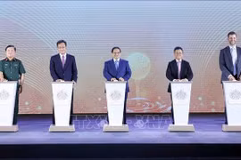 越南政府总理范明政出席动工仪式。图自越通社