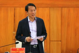 梁三光大将发表讲话。图自越通社